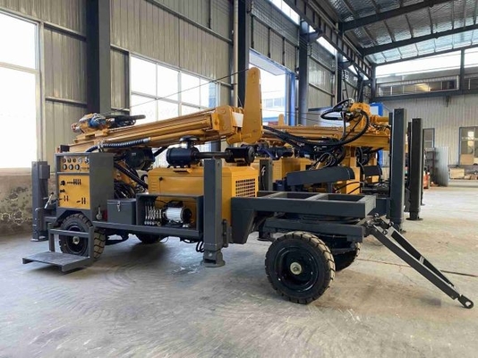 Deep Hydraulic 300m Water Well Drilling Trailer Portable