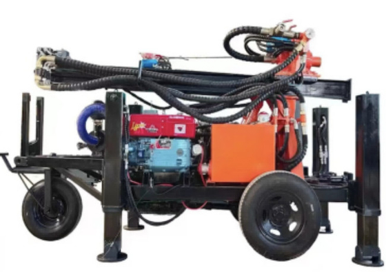 Depth 100-200 Meter Water Well Drill Rig Crawler Mount