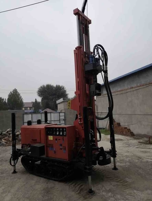 Rubber Crawler Water Borehole Drilling Machine 60kw 180m Depth For Industrial
