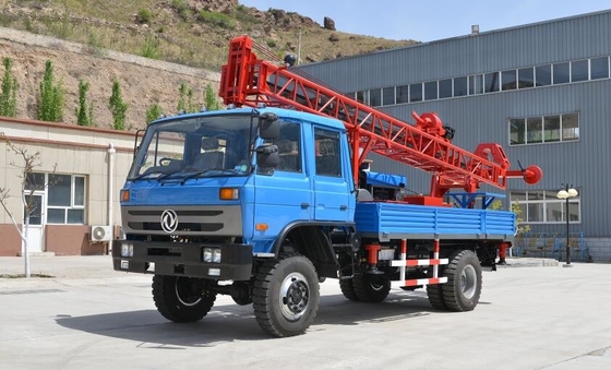 Large Torque 120mm Water Well Drill Rig Truck Mounted Air Compressor Mud Pump