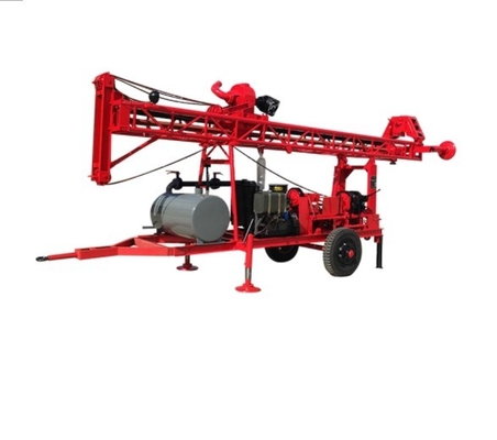 Small Borehole GL-II Water Drilling Machine With Trailer Type 200m Depth