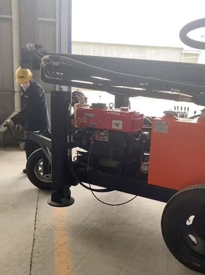Trailer Mounted Water Well Drill Rig 130m Full Hydraulic For Shallow Wells