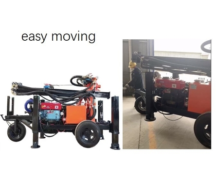 Trailer Mounted Water Well Drill Rig 130m Full Hydraulic For Shallow Wells