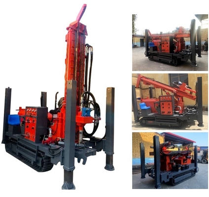 Fully Hydraulic Water Well Drill Rig Compact Structure With Crawler Chassis