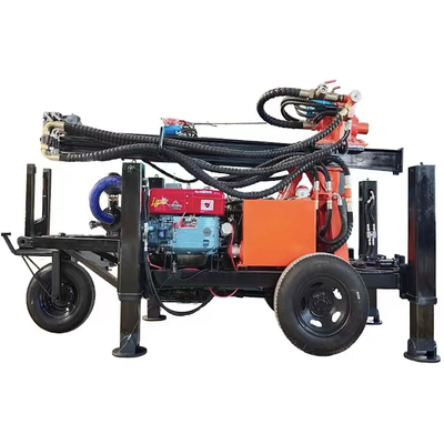 Trailer Mounted Water Well Drill Rig 130m Full Hydraulic For Shallow Wells