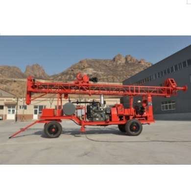 Four Wheel Trailer Mounted Drill Rig For Agricultural Irrigation