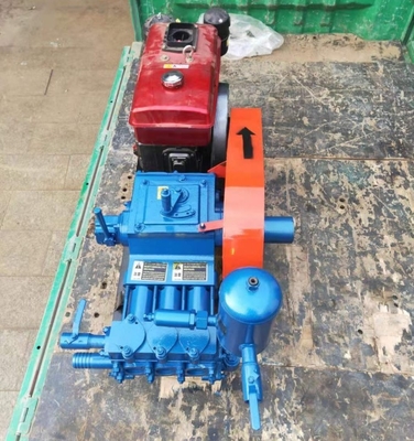 BW160 Drill Mud Pump With Diesel Engine 7.7kw Horizontal Three Cylinder Type