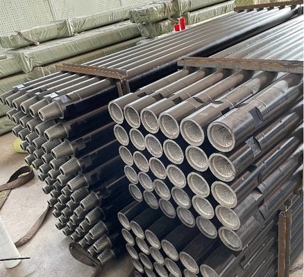 114mm Borehole Drilling Rods , Water Well Drill Stem Alloy Steel Material