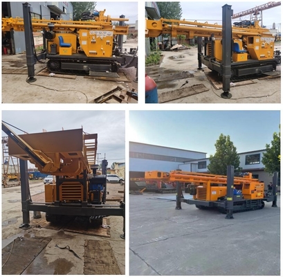 Fully Hydraulic Track Mounted Drill Rig , Borehole Drilling Equipment 350m Depth