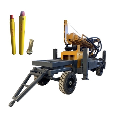 260m Diesel Borehole Drilling Rig Trailer Mounted With Full Hydraulic System