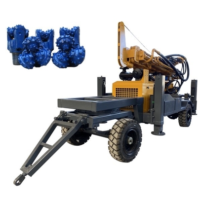 260m Diesel Borehole Drilling Rig Trailer Mounted With Full Hydraulic System
