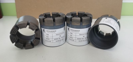 HQ NQ Impregnated Diamond Bits 30mm Crown Height For Wire Line Drilling