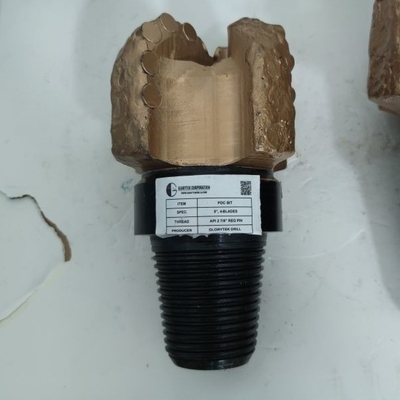 200mm Water Well Drill Bit , PDC Drag Bit 4 Bade Steel Body Material