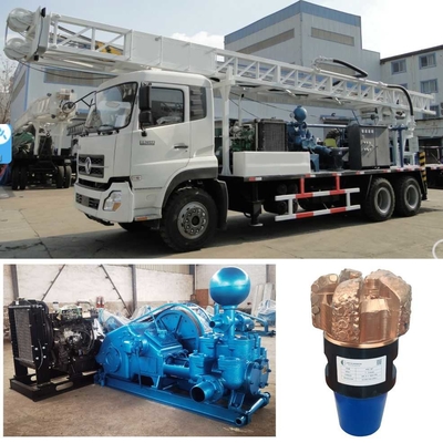 400m Drill Rig Machines Truck Mounted Water Well Borehole With Drilling Tools