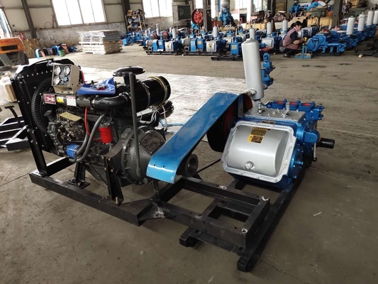 Horizontal Mud Pump Well Drilling Three Cylinder Reciprocating Single Acting Piston