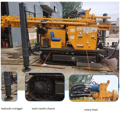 GL300S Borehole Water Well Drill Rig High Power For Air Drilling Mud Pump