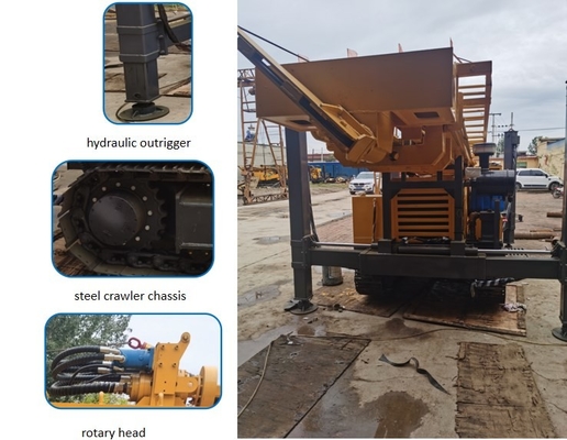 Gl300s Borehole Water Well Drilling Rig Machine Crawler Mounted Multifunctional