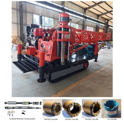200m 300m Exploration Drilling Rig Based On Crawler Chassis For Inclined Hole Rock Sampling