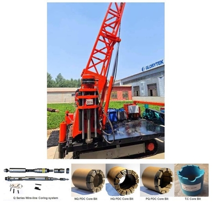 200m 300m Exploration Drilling Rig Based On Crawler Chassis For Inclined Hole Rock Sampling