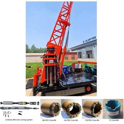 Small Crawler Trailer Skid Mounted Core Drill Rig For Soft And Hard Formation Sampling