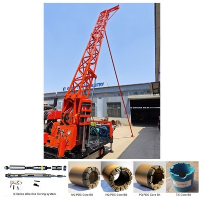Small Crawler Trailer Skid Mounted Core Drill Rig For Soft And Hard Formation Sampling