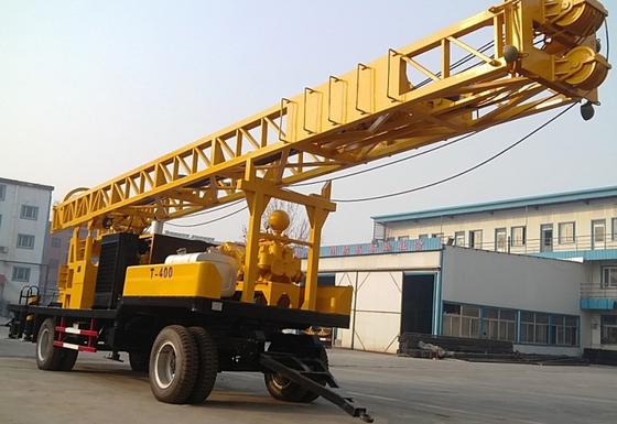 Depth 400m Water Well Drill Rig Truck Mounted Borehole Machine With Autoloader