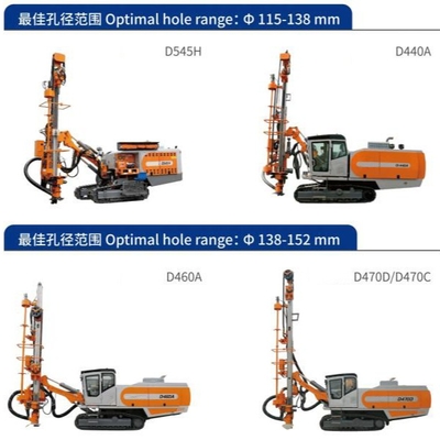 Mining Integrated DTH Surface Drill Rig Machines Air Compressor Built in
