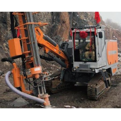 Integrated Air Hammer DTH Surface Drill Rig Machines Built In Air Compressor