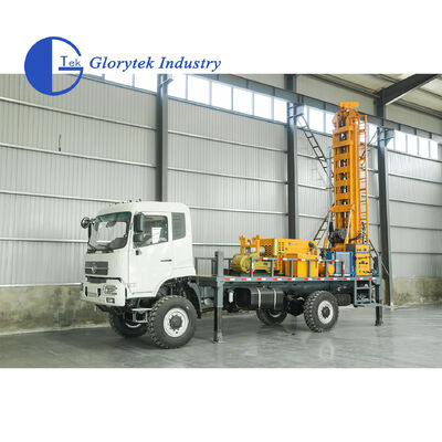 Full Hydraulic Dongfeng 4X4 Truck Borehole Water Well Drill/Drilling Rig, 500m Depth, 105-350mm Hole Diameter