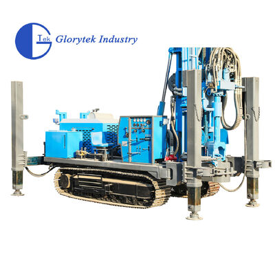 GL600S Crawler Borehole Water Well Drill Rig with 105-500mm Diameter 176kw Diesel Engine and Hydraulic Rotary Drilling